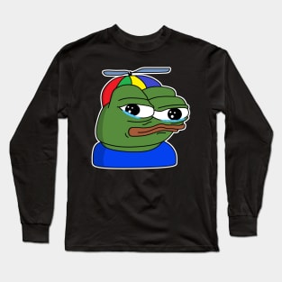 Propeller Pepe - White Outline Long Sleeve T-Shirt